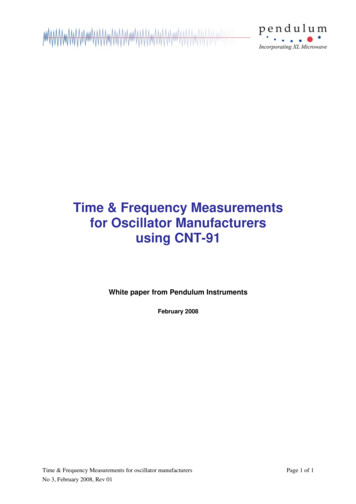 White Paper Time & Frequency Measurements For Oscillator M 