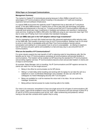 White Paper On Converged Communications Management Summary How Can SMBs .