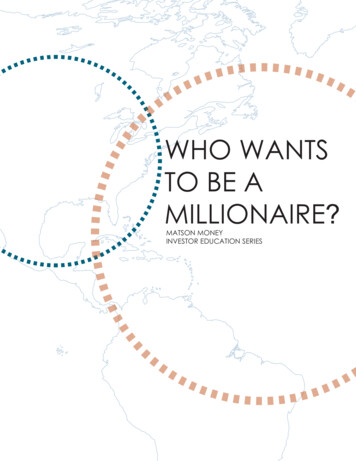 WHO WANTS TO BE A MILLIONAIRE - SmartPlan Investing