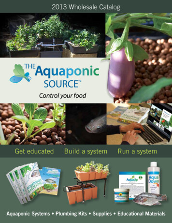 2013 Wholesale Catalog - The Aquaponic Source