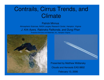 Contrails, Cirrus Trends, And Climate - Gatech.edu