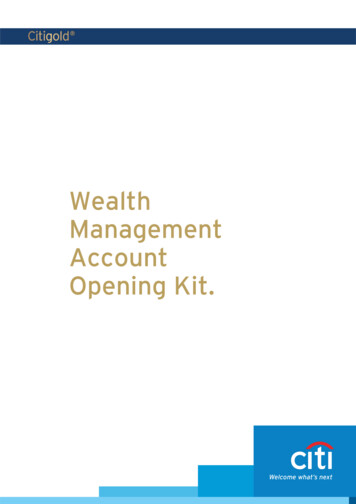 Wealth Management Account Opening Kit.