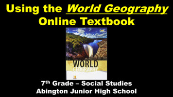 Using The World Geography Online Textbook - 