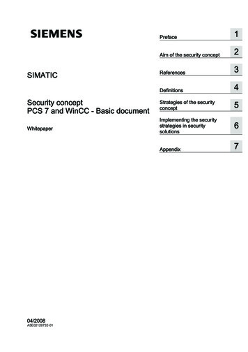 Security Concept PCS 7 And WinCC - Basic Document - Siemens