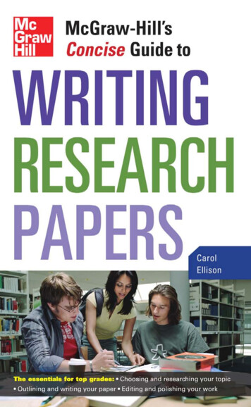 McGraw-Hill's Concise Guide To Writing Research 