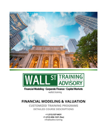 FINANCIAL MODELING & VALUATION - Wallst.training