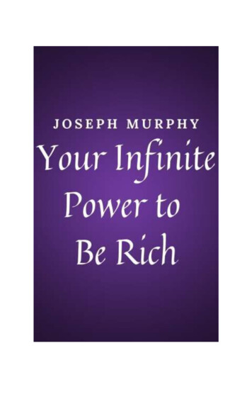 Your Infinite Power To Be Rich Joseph Murphy