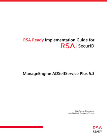 RSA Authentication Manager Implementation Guide