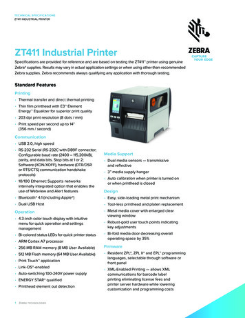 ZT411 Industrial Printer - Zebra Technologies