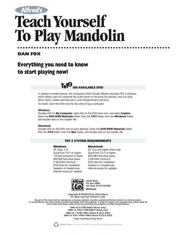 Alfred’s TeachYourself To Play Mandolin