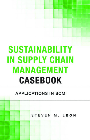 Sustainability In Supply Chain Management Casebook