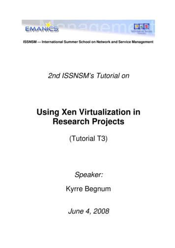 Using Xen Virtualization In Research Projects
