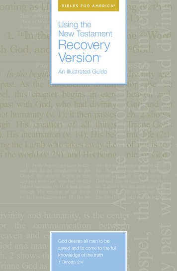 Using The New Testament R Ecovery Version