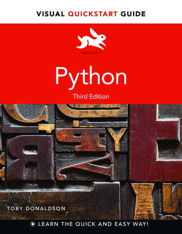 Python: Visual QuickStart Guide