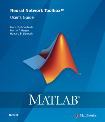 User's Guide Neural Network Toolbox Martin T. Hagan 