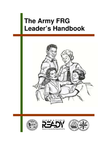 Army FRG Leader Handbook 2002 - Military Wives