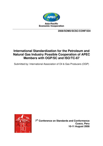 International Standardization For The Petroleum And Natural Gas .