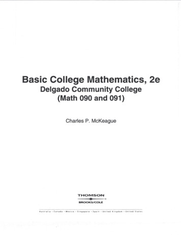 Basic College Mathematics, 2e - Delgado Community College