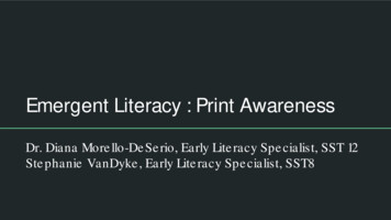 Emergent Literacy: Print Awareness