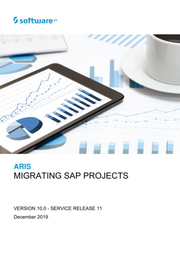 ARIS Migrating SAP Projects - Software AG