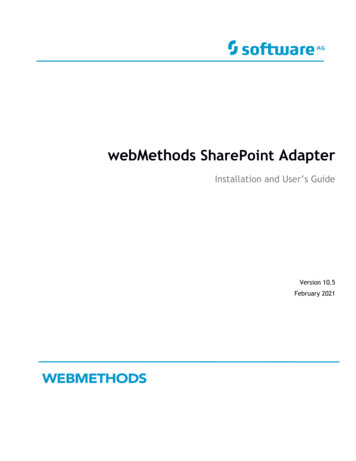 WebMethods SharePoint Adapter - Software AG