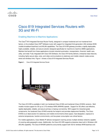 Cisco 819 Integrated Services Routers With 3G And Wi-Fi - Etilize