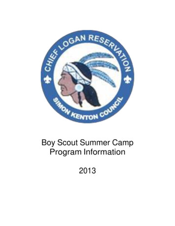 Boy Scout Summer Camp Program Information . - Scouting 