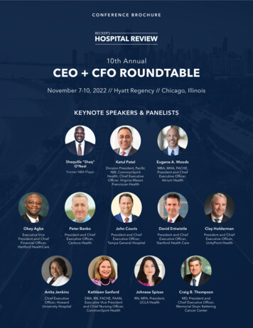 10th Annual CEO CFO ROUNDTABLE