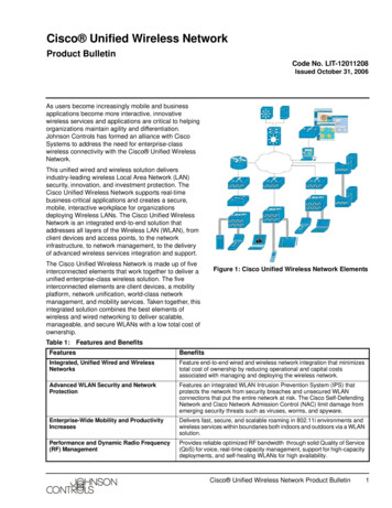 Cisco Unified Wireless Network Product Bulletin