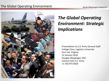 The Global Operating Environment: Strategic Implications