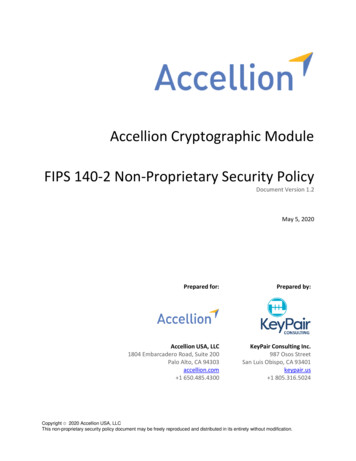Accellion Cryptographic Module FIPS 140-2 Non-Proprietary . - NIST