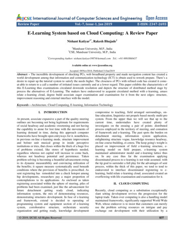 E-Learning System Based On Cloud Computing: A Review Paper