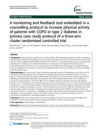 STUDY PROTOCOL Open Access A Monitoring And Feedback Tool Embedded In A .