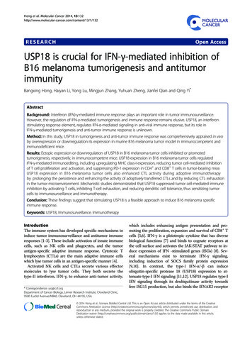 RESEARCH Open Access USP18 Is Crucial For IFN-γ-mediated Inhibition Of .