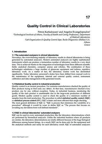 Quality Control In Clinical Laboratories