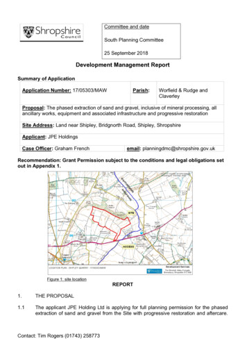 Development Management Report - Shropshire