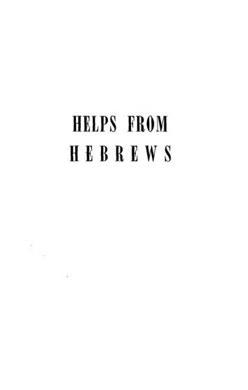 Helps From Hebrews - Only The Word