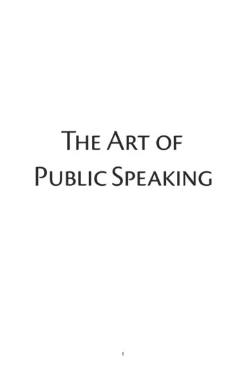 The Art Of Public Speaking - YOGeBooks