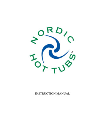 INSTRUCTION MANUAL - Nordic Hot Tubs