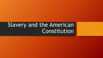 Slavery And The American Constitution