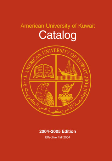 American University Of Kuwait Catalog