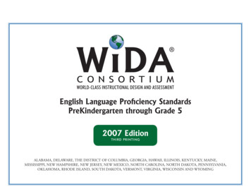 English Language Proﬁ Ciency Standards PreKindergarten .