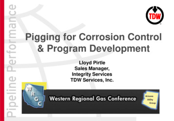 Pigging For Corrosion Control & Program Development