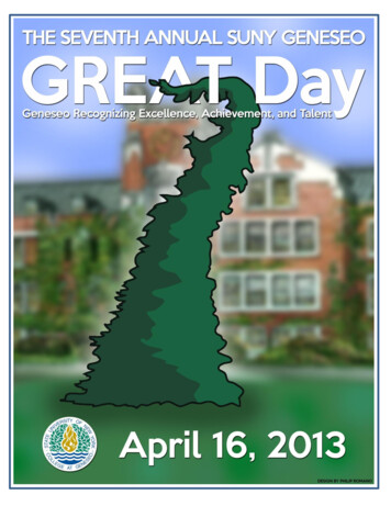 Welcome To SUNY Geneseo’s Seventh Annual GREAT Day!