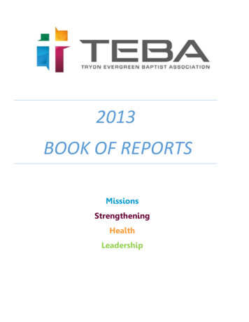 2013 Book Of Reports