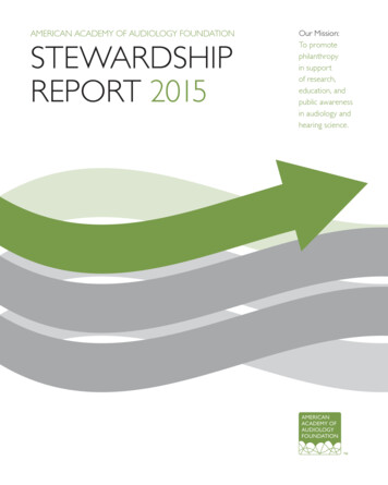 American Academy Of Audiology Foundation Stewardship Report 2015