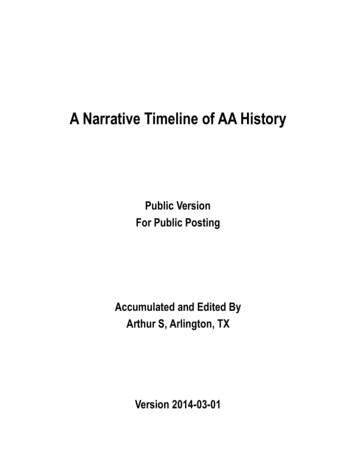 A Narrative Timeline Of AA History - William L. White