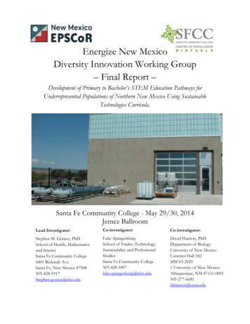 Energize New Mexico Diversity Innovation Working Group . - NM EPSCoR