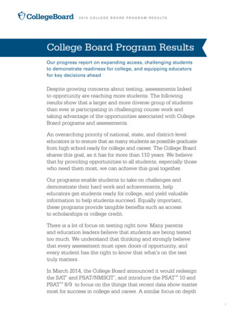 2015 College Board Program Results