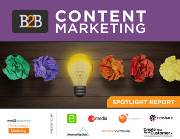 B2B Content Marketing Report - Copywriter Toronto